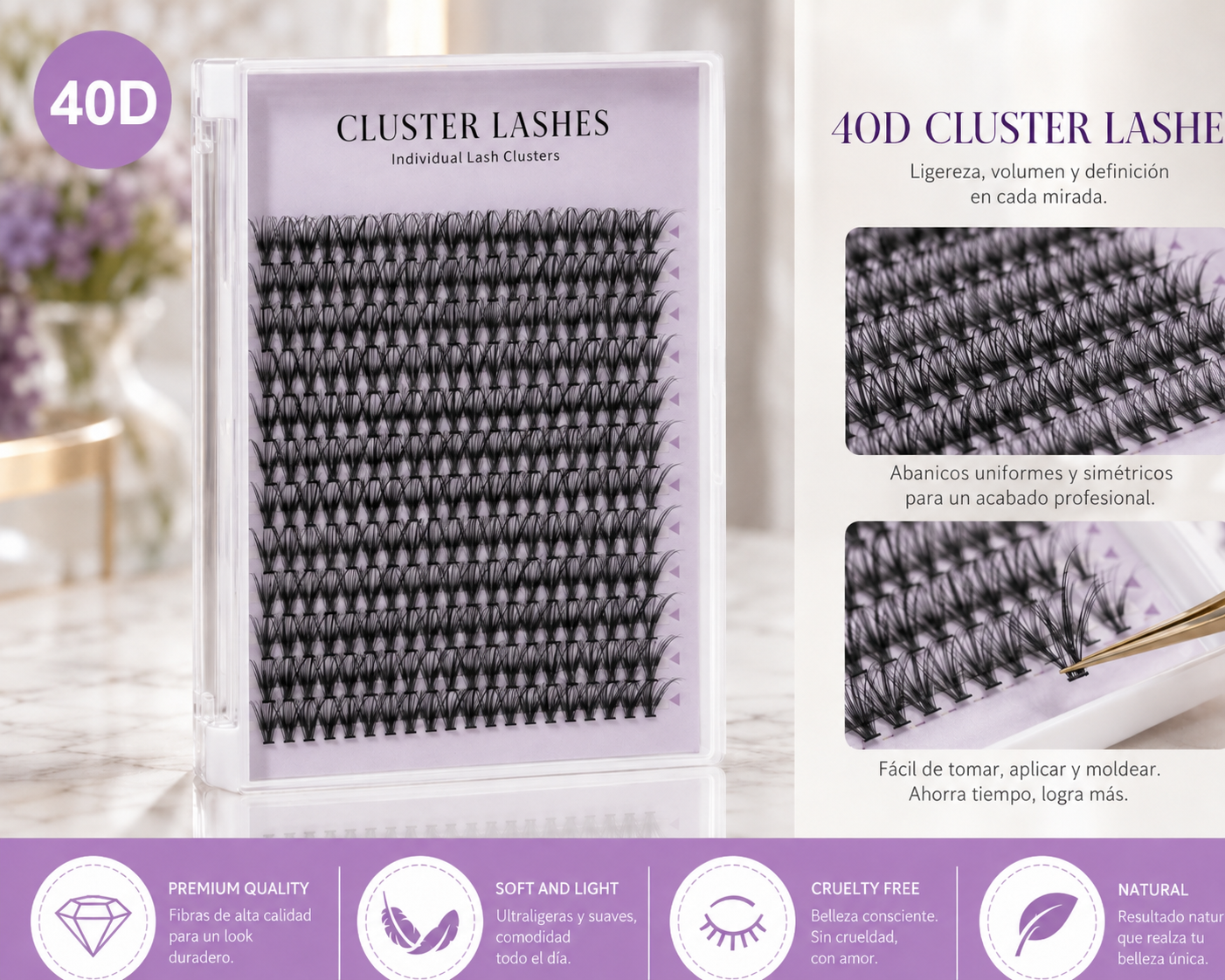 False eyelash 40D D 13mm