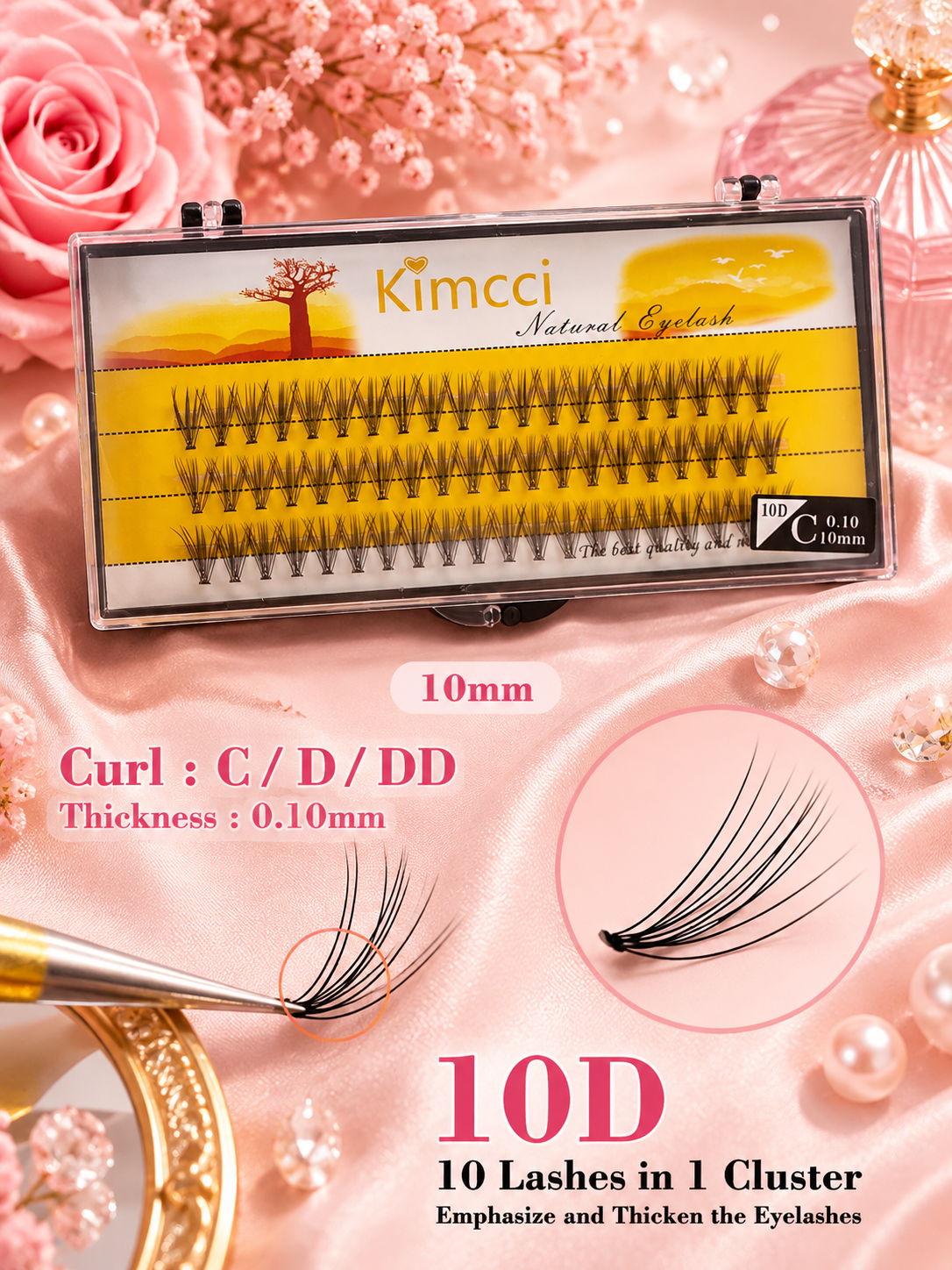Pestañas kimcci- D 10mm