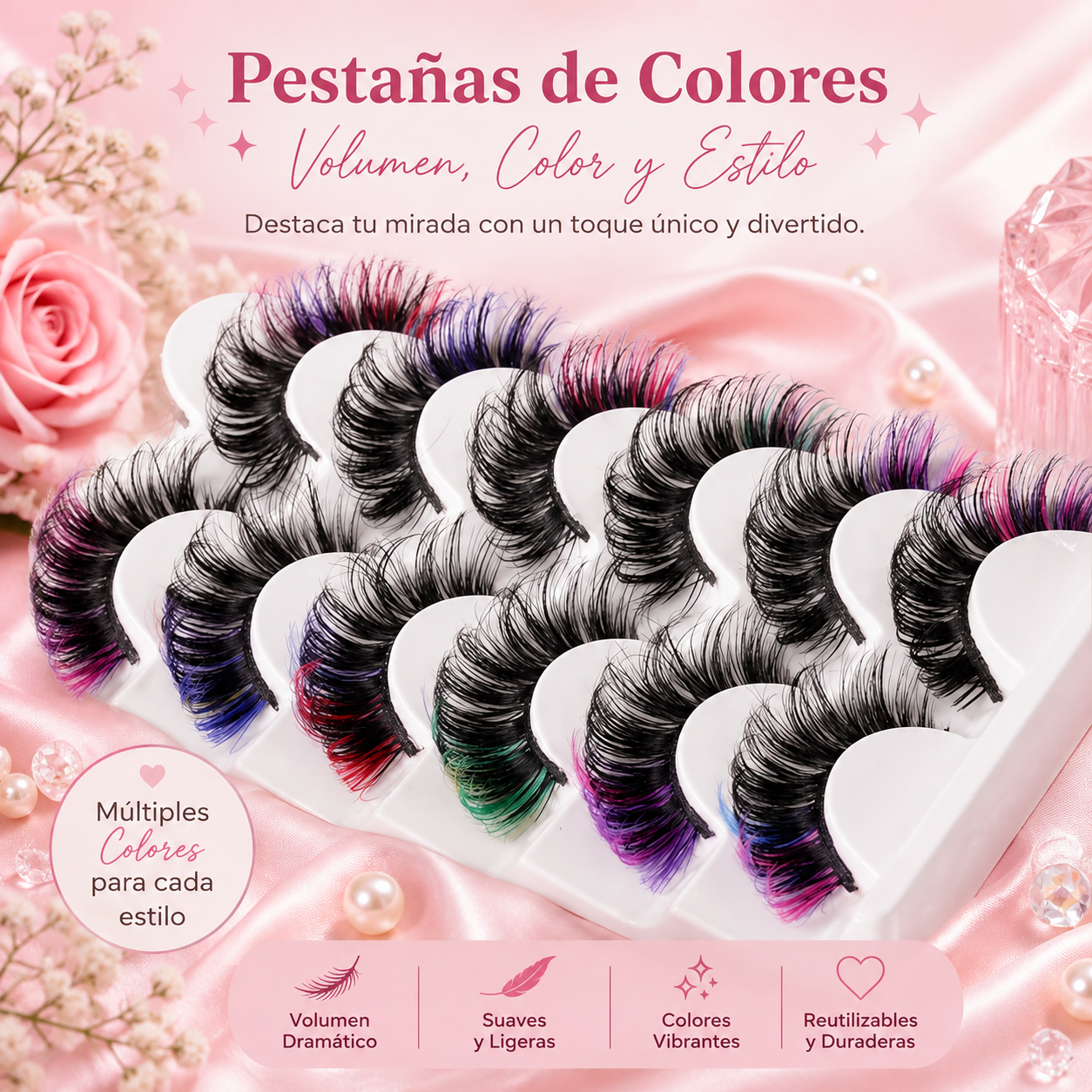 Pestañas de colores