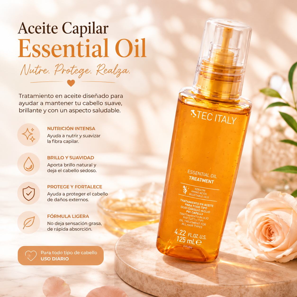 Tratamiento esencial oil 125ml – tec italy