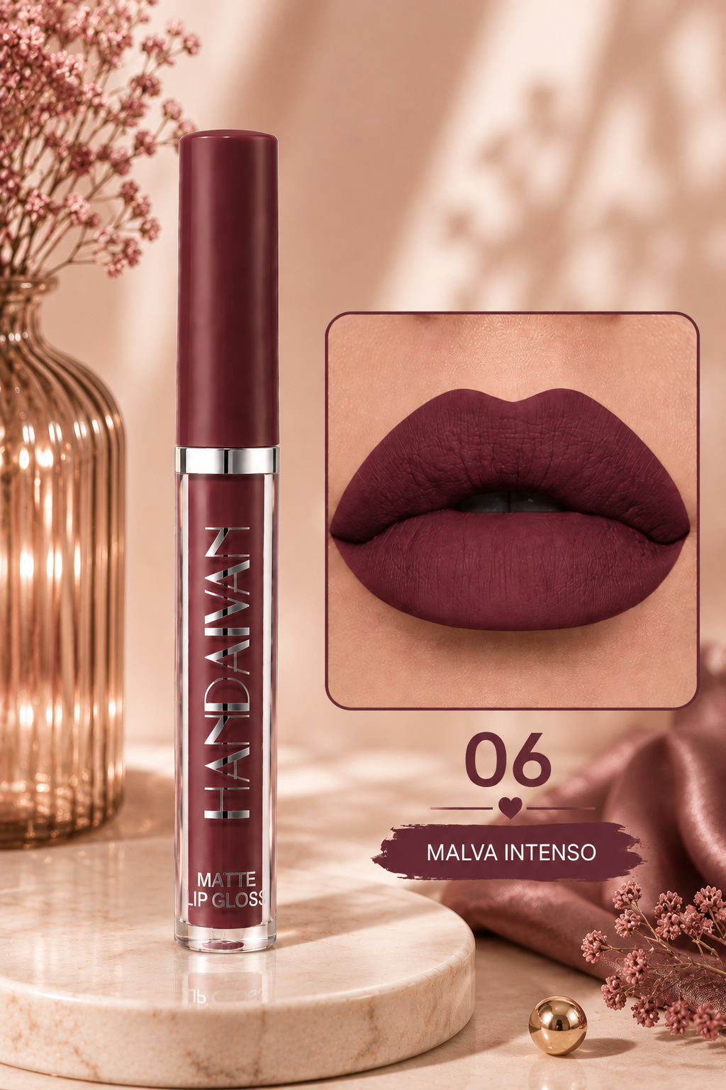 Matte LipGloss – Handaiyan – Tono 06