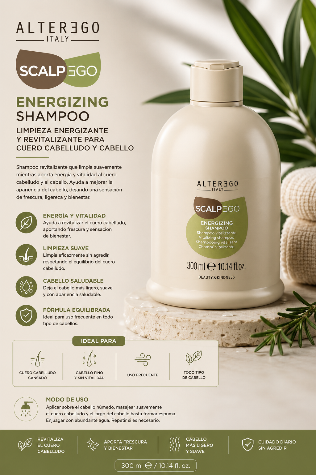 Shampoo vitalizante 300ml – Alterego
