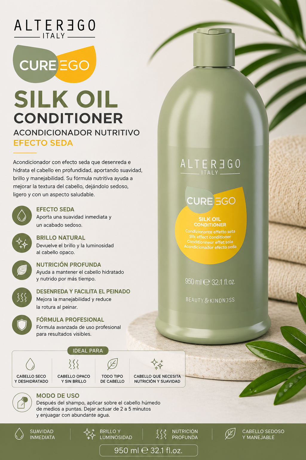 Acondicionador silk oil- 950ml – Alterego