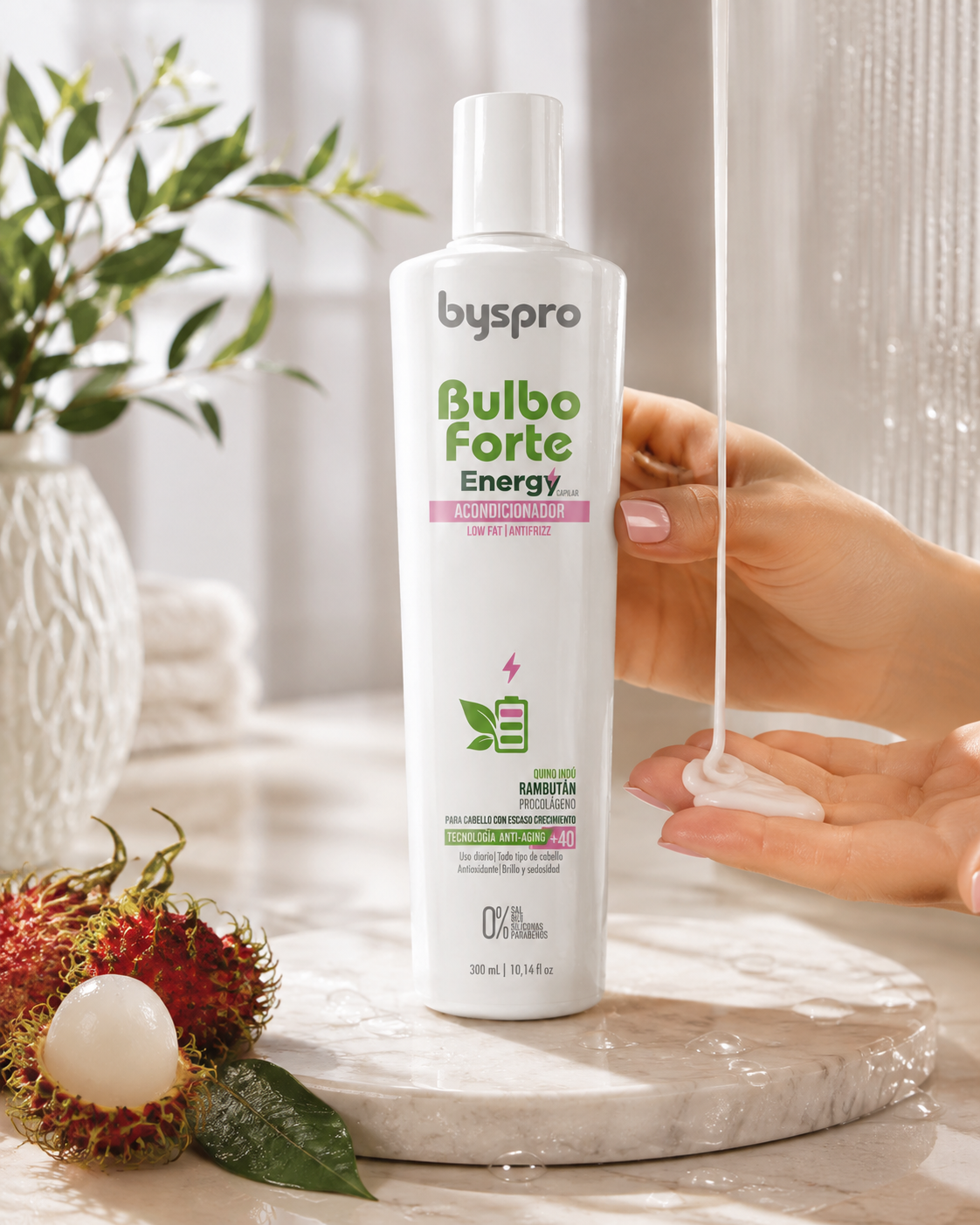 Acondicionador antifrizz- bulbo forte – byspro
