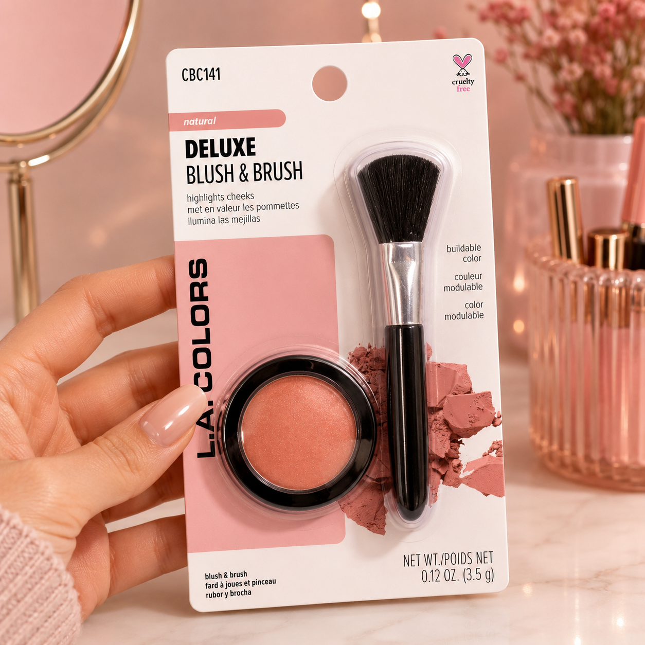 Blush & Brush deluxe- L.A. Colors – CBC141 natural