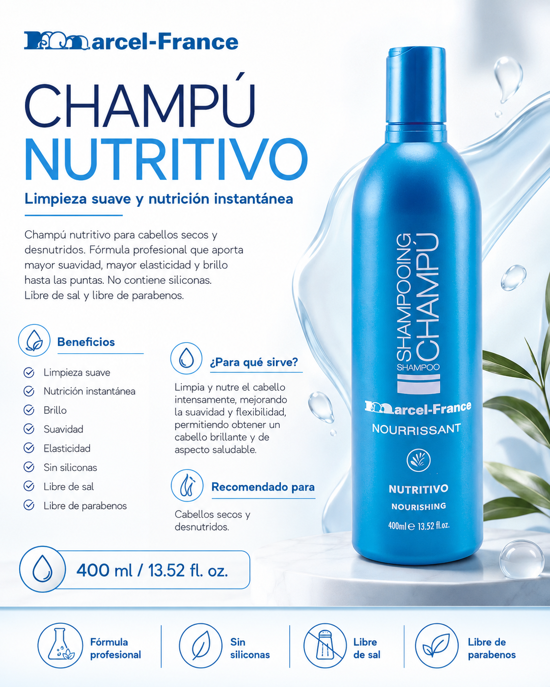 Shampoo nutritivo- Marcel France