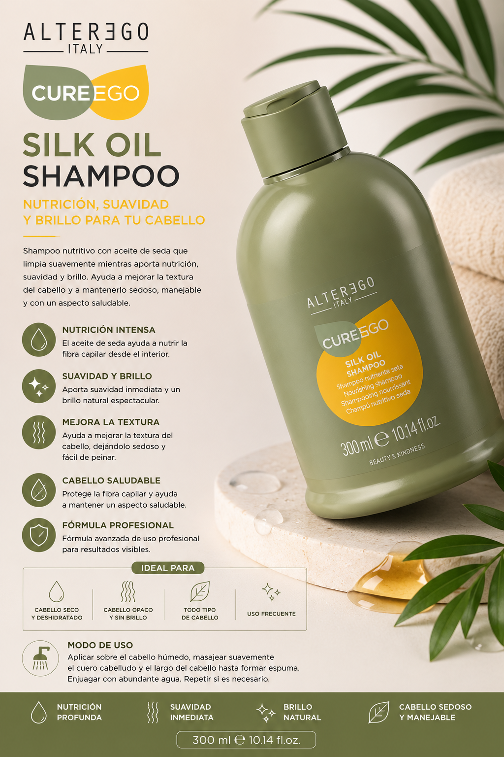 Shampoo silk oil 300ml - Alterego