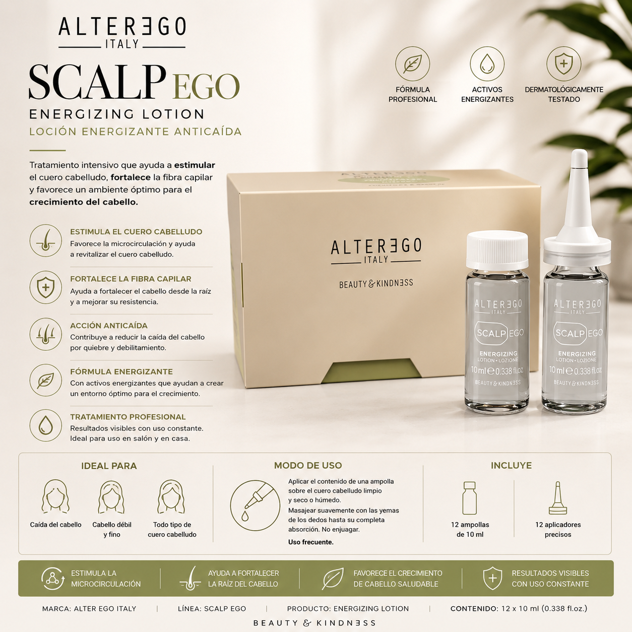 Ampolla energizing lotion 10ml– Alterego